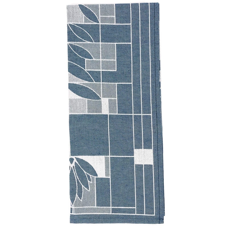 KAF Home Frank Lloyd Wright Woven Jacquard Tea Towel Made in Portugal, 20 x 30-inch 100-Percent Cotton (Waterlilies) - Image 3